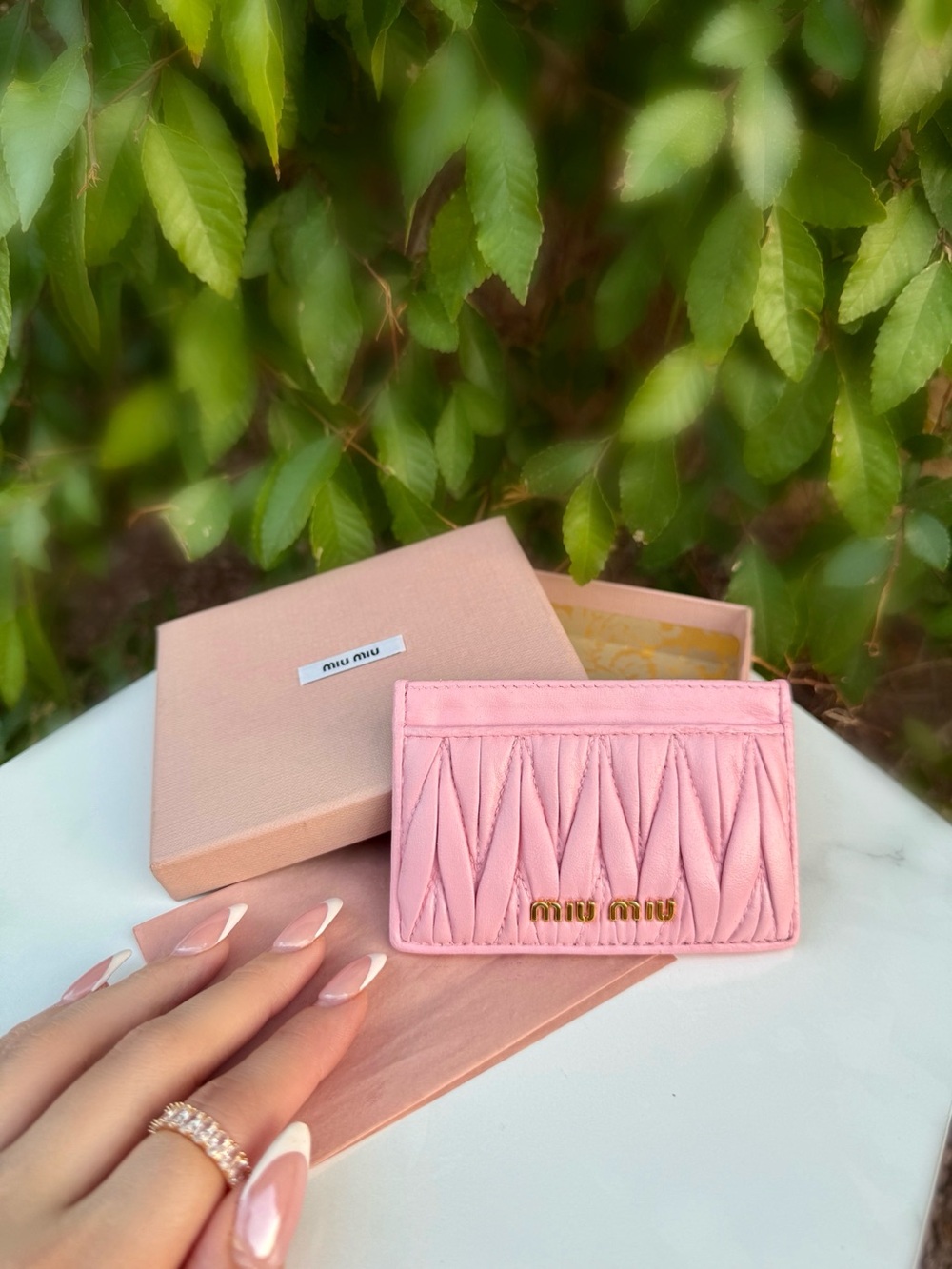 Authentic MIU MIU Matelassé Card Holder